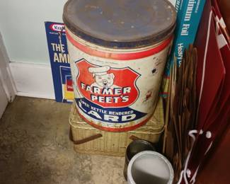 Farmer Pete's lard canister