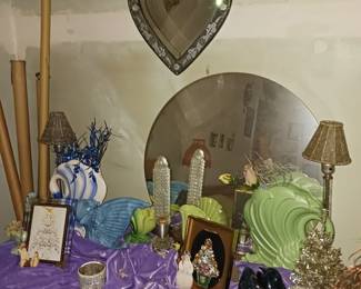 Vintage Venetian heart-shaped mirror