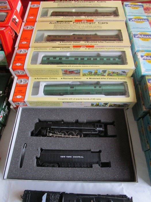 A small sample of the trains in original boxes