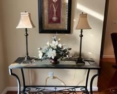 Iron Glass and Tile Table