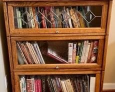 Barrister Bookshelf with Leaded Glass