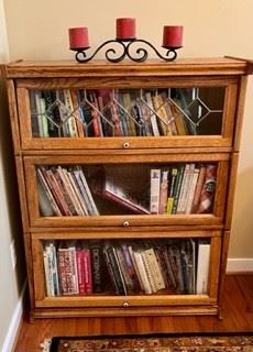 Barrister Bookshelf with Leaded Glass