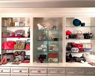 Every designer you can think of in the handbag section of the Main Bedroom.  Louis Vuitton, Judith Leiber, Bottega Veneta, Miu Miu, Nancy Gonzalez, Fendi, Christian LaCroix, Jimmy Choo, Prada.  This is the tip of the iceberg!