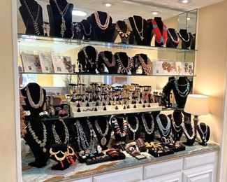 Tip of the iceberg on fine and costume jewelry.  Necklaces, bracelets, rings, earrings