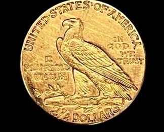 U.S. 2 1/2 Dollar Indian Head coin