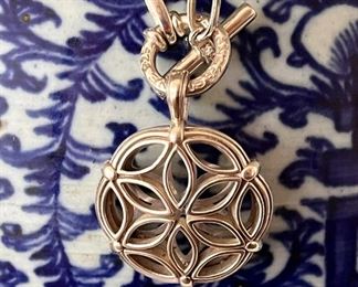 Hard to find Slane & Slane sterling toggle necklace with pendant