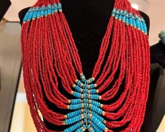 Native American multi-strand necklace