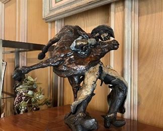 Gib Singleton bronze “The Steer Wrestler” #1/25