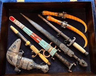 Collection of knives and daggers