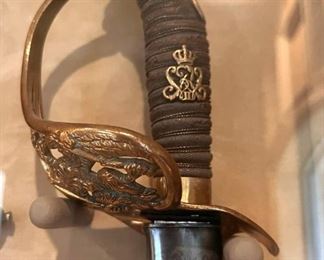 Kaiser Wilhelm II Prussian sword in scabbard