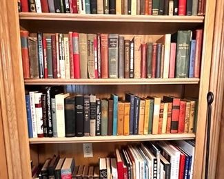 Amazing library in downstairs study.  This is only a fraction of the books we have in this sale