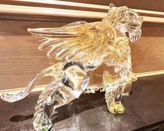 Murano “Leone Di San Marco” hand blown glass figurine