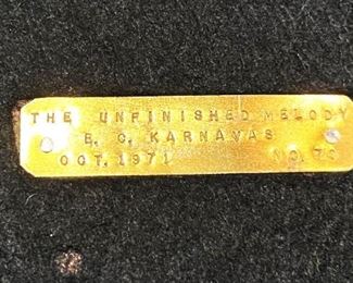 E.C. Karnavas 1971 sculpture