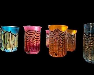 Charlie Miner hand blown vintage glasses/vases - these are exquisite!
