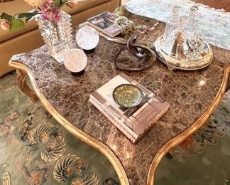 French gilt coffee table