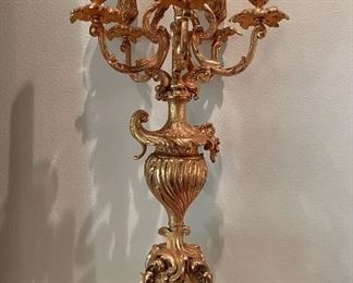 Bronze dore candelabra
