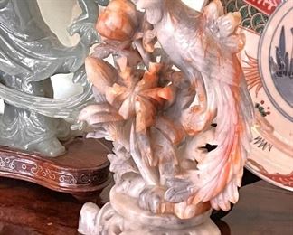 Oriental carved figurines