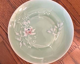 Set of (6) celadon plates