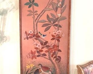 Pair of large Oriental paintibngs