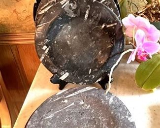 (6) Ammonite fossil plates - perfect for a charcuterie board.  Janelle has one and loves it!