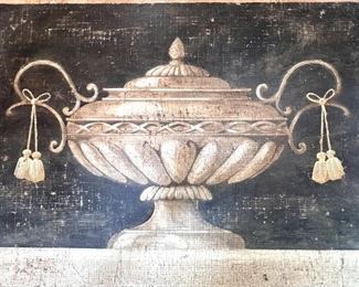 Jacques Lamy vintage painting on burlap