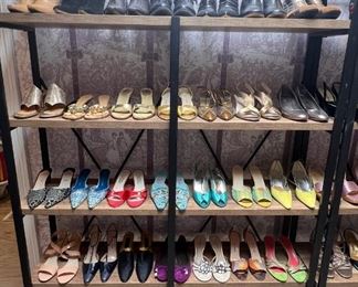 Every true designer you can think of.  Sizes 7 1/2 to 9 1/2.  Some never worn or worn just a couple of times.  They were all stored in individual plastic bins