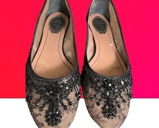 Beaded Rene Caovilla flats