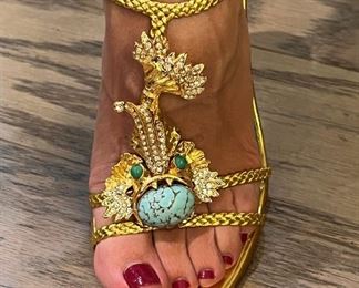 Fendi - These Fendi “Beaded Serpent” sandals are iconic and rare!