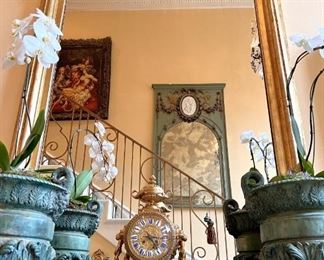 Oversized gilt mirror