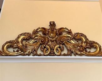 Intricate carved gilt architectural piece