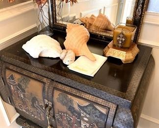 Oriental lacquered cabinet