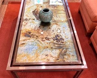 Romeo Rega 1972 acid etched coffee table.  This is one of Janelle and Wen’s favorite things in the house.  It’s truly amazing!