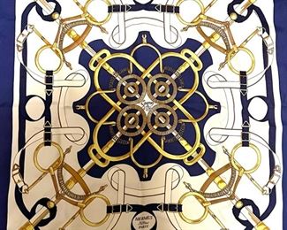 Hermes silk scarf 