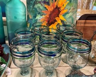 Hand blown Mexican glasses