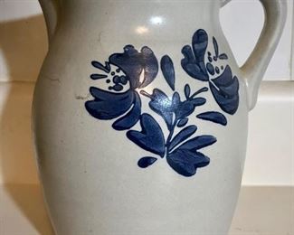Vintage Pfaltzgraff Yorktowne Blue Floral Stoneware Jug Pitcher