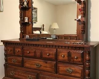Dresser with Vanity Mirror 