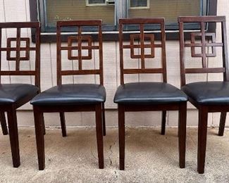SJP116- (4) Wooden Dining Table Chairs