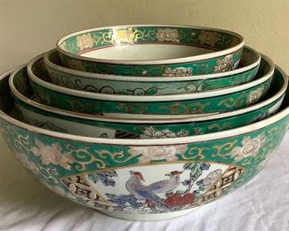 SJP505 Five Gold Imari Serving Bowls