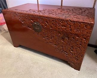 SJP554- Vintage Wooden Storage Chest