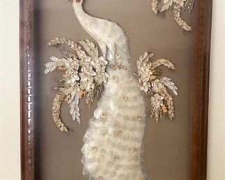 SJP568 Shell Peacock Art