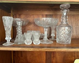 SJP585- Vintage Cut Glass Glassware