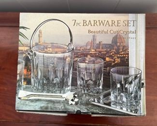 SJP616- (7)Piece Cut Crystal Barware Set