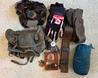 SJP663- Vintage Military Bag & Accessories 