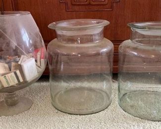 SJP677- Vintage Large Glass Vases