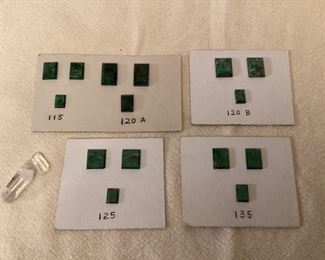 SJP812 Cut Polished Green Stones & Clear Crystal 