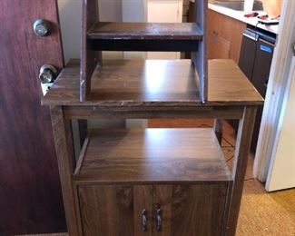 SJP286 Pressed Wood Cart & Wooden Step Stool