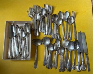 SJP687- Vintage Silver Plated Flatware 