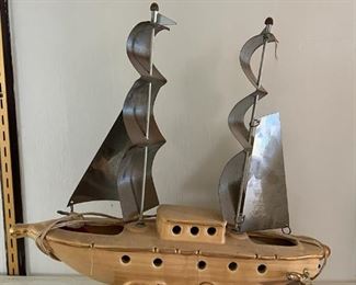 SJP695- Vintage Boat & Light Trophy