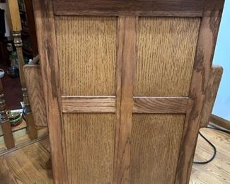 Custom Wood Cabinet with Danby Beverage Refrigerator
