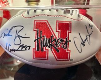 Nebraska Husker Signed Football (3 Hall of Fame-Irving Fryar,  Ndamukong Suh, Mike Rozier)